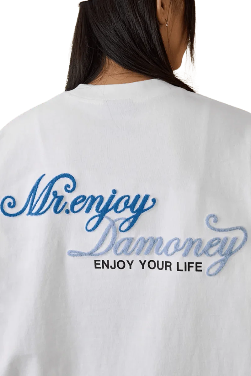 MEDM SS25 Four Color Velvet Embossed Tee showcasing a stylish back design with brand logo