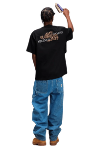 MEDM SS25 Leopard Fur Big M Tee by Mr Enjoy Da Money in a stylish black design perfect for casual wear