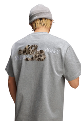 MEDM SS25 Leopard Fur Big M Tee in gray with logo on the back for a stylish look