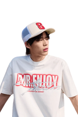MEDM SS25 Neon Spray Paint Tee by Mr Enjoy Da Money in a stylish white design with bold graphics