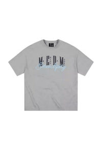Grey MEDM SS25 Serendipity Embroidery Tee with stylish graphic design for trendy outfits
