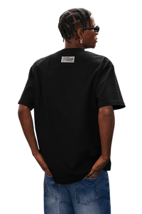 MEDM SS25 Small Pearl Tee in Black, featuring a minimalist design for casual wear