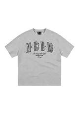 Mr Enjoy Da Money MEDM SS25 Small Pearl Tee in gray featuring a unique graphic design