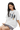 MEDM SS25 Snake Star Patch Tee in White with Colorful Star Graphic Design for Casual Wear