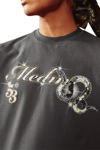 MEDM SS25 Snake Year Limited Edition Tee featuring a stylish snake design and sparkling details