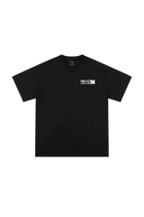 MEDM SS25 The Time Basic Logo Tee in black with white logo detail for casual wear