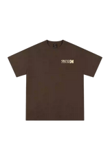 MEDM SS25 The Time Basic Logo Tee in brown color with minimalist logo design