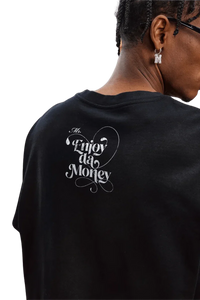 MEDM SS25 Washed Angel Butterfly Tee in black with stylish back logo design for a trendy look