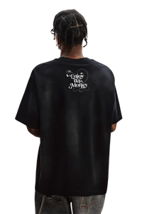 Back view of MEDM SS25 Washed Angel Butterfly Tee from Mr Enjoy Da Money featuring unique graphic design