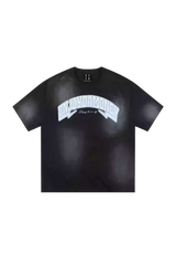 Mr Enjoy Da Money MEDM SS25 Washed Arch Logo Tee in black with bold graphic design