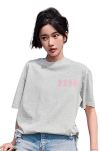 Grey MEDM Three Colour Print Tee featuring a casual style and comfortable fit
