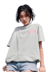 MEDM Three Colour Print Tee in Grey with a relaxed fit for casual style and comfort