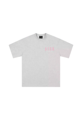 Light grey MEDM Three Colour Print Tee with bold branding for casual streetwear style