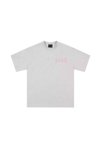 Light grey MEDM Three Colour Print Tee with bold branding for casual streetwear style