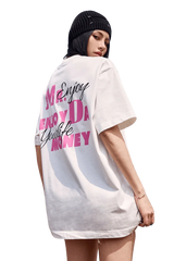 Mr Enjoy Da Money MEDM Three Colour Print Tee with bold graphics on a relaxed fit for casual wear
