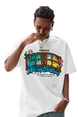 MEDM Window Spring Tee white t-shirt by Mr Enjoy Da Money with colorful spring graphic design
