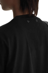 Back view of Masonprince Vintage Patch Tee in black showing neckline and shoulder details