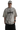 Masonprince Vintage Patch Tee in light gray with black logo print worn by model with cap and watch
