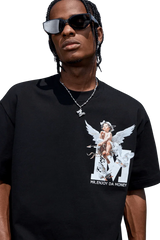 SS24 Colored Angel Series Print Tee from Mr Enjoy Da Money featuring a stylish graphic design