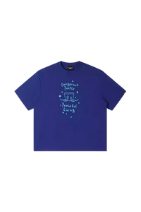 Dangerous People Peaceful Living Hand Painted Tee in vibrant purple with unique graphics