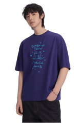 Purple Dangerous People Peaceful Living Hand Painted Tee featuring unique graphic design