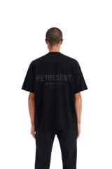 Black Represent Owners Club T-Shirt featuring a bold logo on the back for a casual look