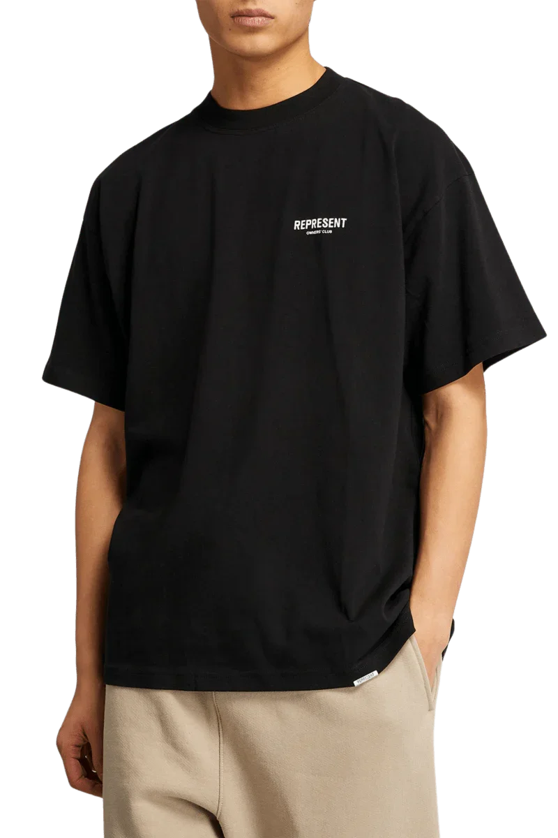 Stylish black Represent Owners Club T-Shirt for a trendy and comfortable everyday wear