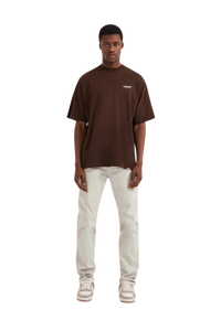 Represent Owners Club T-Shirt in Brown with relaxed fit for casual wear