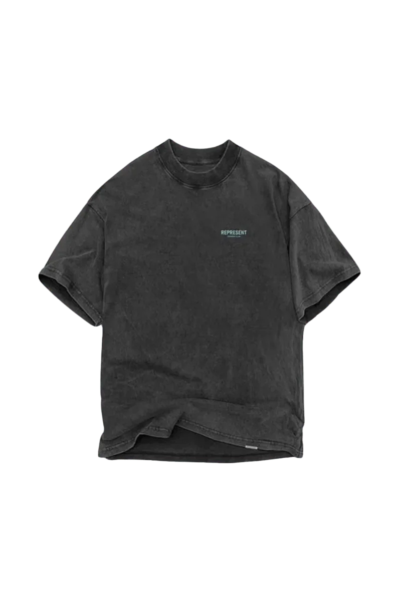 Represent Owners Club Vintage T-Shirt in Black with Stylish Graphic Design and Comfortable Fit