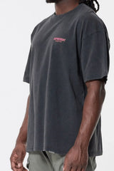 Represent Owners Club Vintage T-Shirt in black with a relaxed fit and classic logo detail