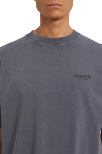 SS24 Owners Club Rubber Logo T-Shirt in Ash Grey by Represent for casual streetwear style