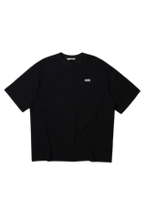 Masonprince Small Logo Basic Tee in black with a small logo on the chest, short sleeves and crew neck