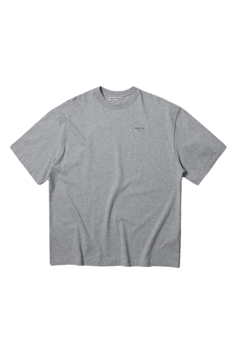 Masonprince Small Logo Basic Tee in gray with crew neck and short sleeves