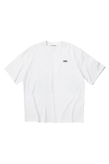 White Masonprince Small Logo Basic Tee with short sleeves on black background