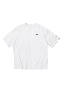 White Masonprince Small Logo Basic Tee with short sleeves on black background