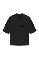 Fear Of God Essentials SS23 V-Neck Tee in black with relaxed fit and minimalistic design