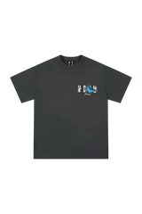 Mr Enjoy Da Money SS24 Butterfly Print Tee in black with a stylish graphic design