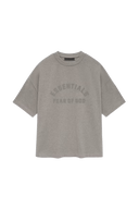 Fear Of God Essentials SS24 Heavy Jersey Arch Logo Tee in grey with oversized fit and soft fabric