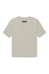 Fear Of God Essentials FW22 Flock Logo Tee in light beige with a minimalist design