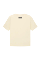 Fear Of God Essentials FW22 Flock Logo Tee in cream with a minimalist design for casual wear