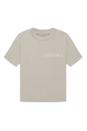 Fear Of God Essentials FW22 Flock Logo Tee in Light Beige with Classic Fit Design