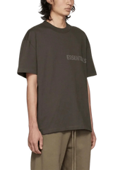 Fear Of God Essentials FW22 Flock Logo Tee in Dark Color for Casual Fashion Style