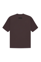 Fear Of God Essentials SS23 Rubber Embossed Tee in dark brown with minimalist style and relaxed fit