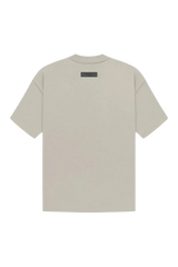 Fear Of God Essentials SS23 Rubber Embossed Tee in neutral tone with relaxed fit and signature branding