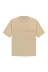 Fear Of God Essentials SS23 Rubber Embossed Tee in beige with a minimalist design