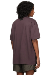 Fear Of God Essentials SS23 Rubber Embossed Tee in Purple with a Relaxed Fit