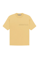 Fear Of God Essentials SS23 Rubber Embossed Tee in soft yellow with minimalist design