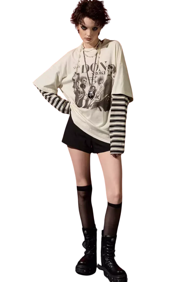 IDontSmoke x NANA BlackStones Long Sleeve Tee